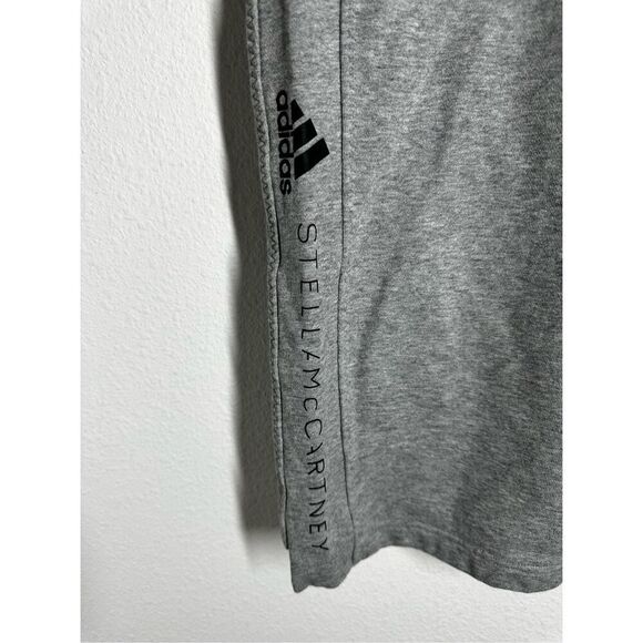 Adidas Stella McCartney Women’s Gray Sweat Capri Pants Sz M Logo Pockets Cotton - Picture 2 of 16
